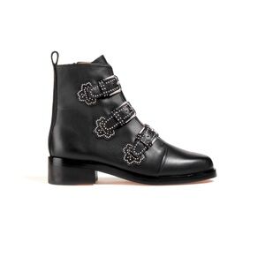 NIB MAJE Fortune studded leather ankle boots size 37